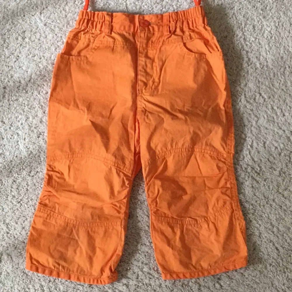 Oilily Tangerine Bright Orange Kids Top & Capri Pants Set Outfit